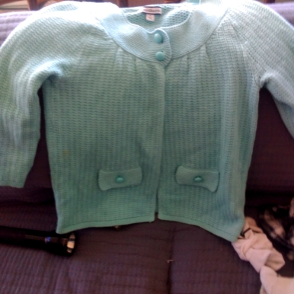 Croft & Barrow aquamarine knitted sweater cover up size S